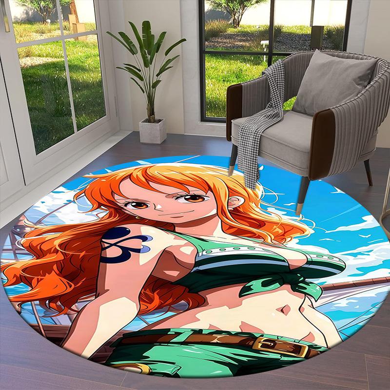 Nami Round Area Rug Carpet Rug For Living Room Bedroom Sofa Playroom Decor Nonslip Floor Mat