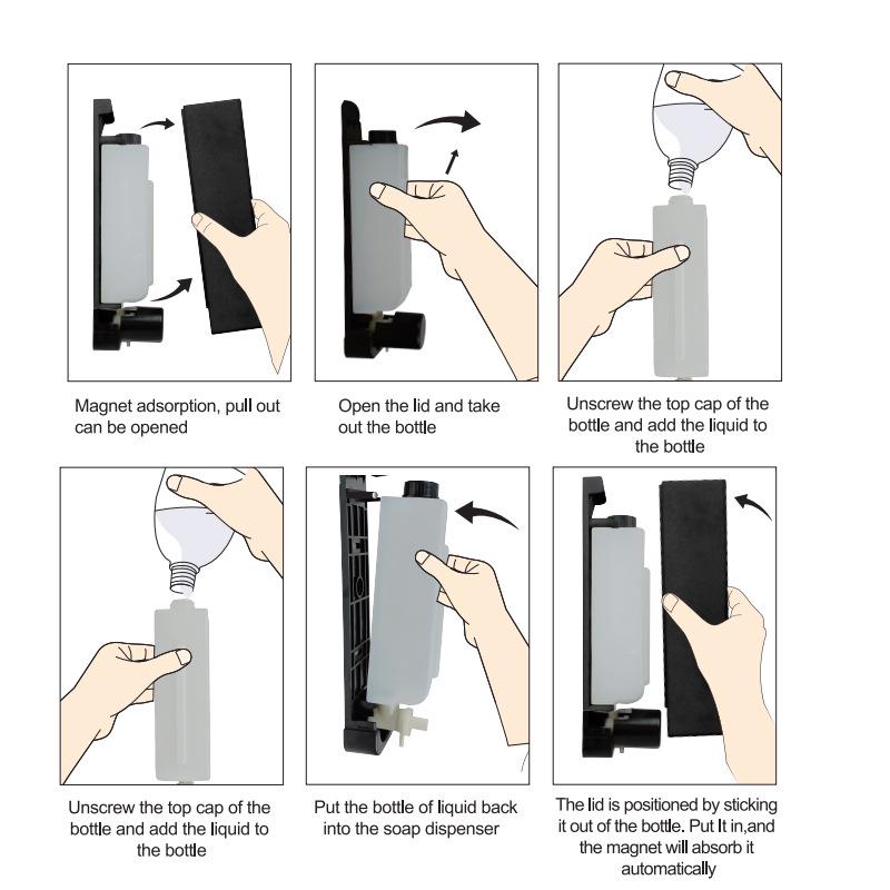 Wall-Mounted Soap and Shampoo Dispenser for Bathroom
