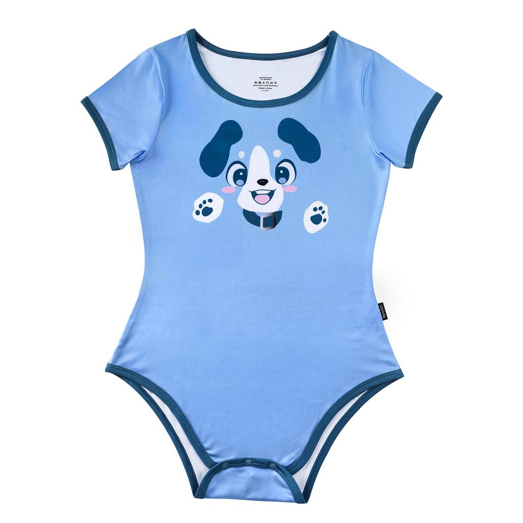 LittleForBig Adult Romper Pajamas [Ao-chan] Smooth and Silky Bodysuit, Size XL