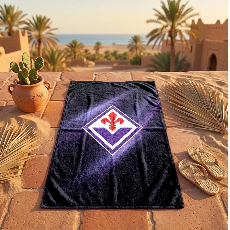 Telo Mare in Microfibra Fiorentina FC Asciugatura Rapida Assorbente Grande per Spiaggia Nuoto Viaggio