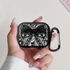 Case For Airpods 2 Pro2 1 Pro3 3 Pro 4 Earphone Cases Cover Cool Black Lace