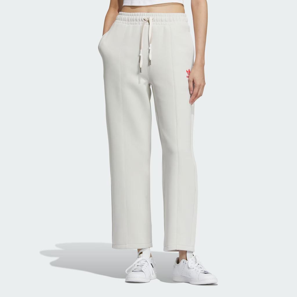 adidas Oryginalne dzianinowe joggery ze sznurkiem damskie spodnie dresowe szare IN0984