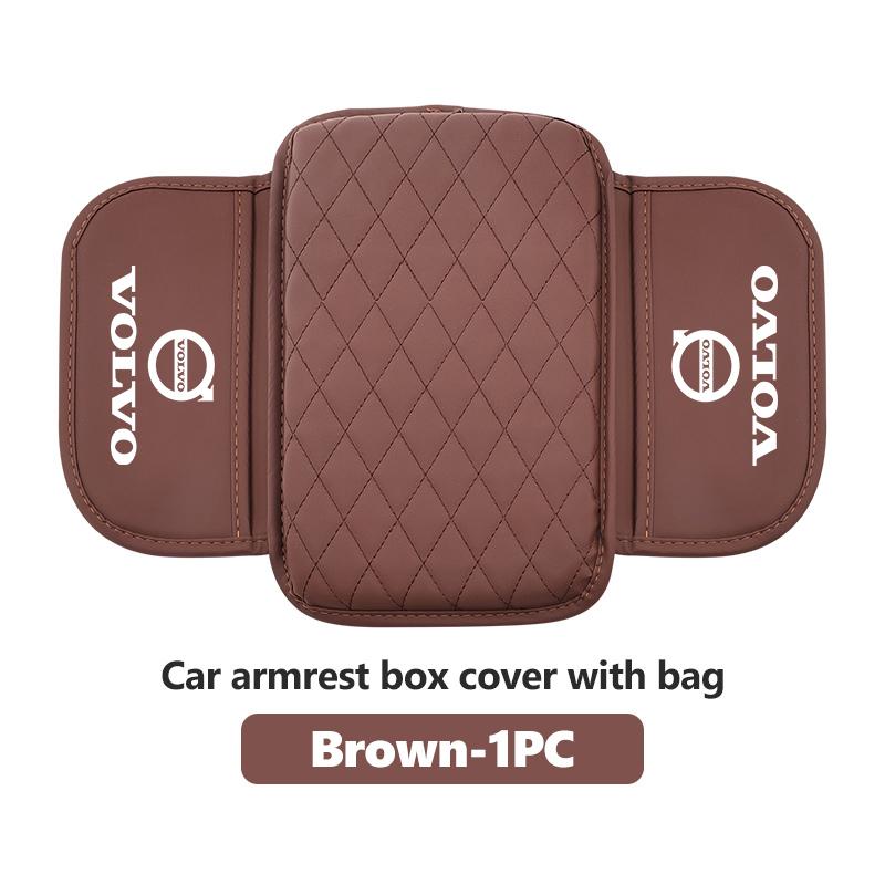 Leather Car Armrest Box Protective Pad Arm Rest Storage Bag For Volvo V60 V90 S60 S80 S90 C30 XC40 XC60 XC70 XC90 V40