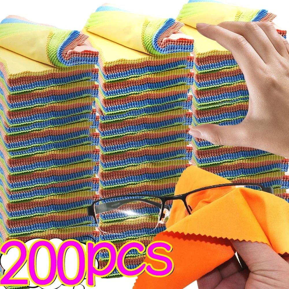 Square Glasses Cleaning Cloth Microfiber Random Color High Quality Glasses Cloth Daily Soft Phone Screen Cleaning Wipe Wholesale