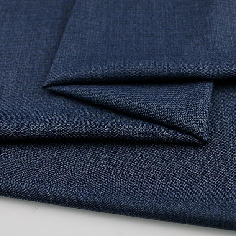 100x150cm Dark Patterned Thin Anti-wrinkle Suit Fabric for Clothes Vest Trousers Sewing Checkered Striped Cloth Black Blue