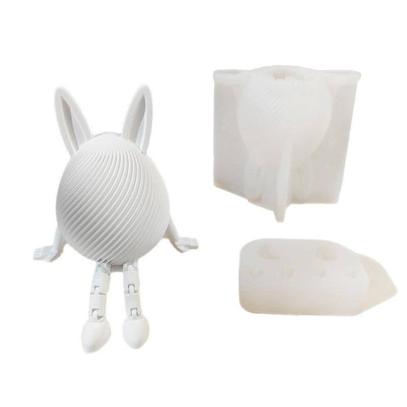 

Food Grade Elastomer Rabbit Recyclable Easy Use Plastered Casting Art Decorative Figurine