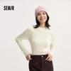 Semir Women's Pure Wool Mock Neck Slim Fit Sweater