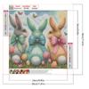 Easter Bunny Full DIY 5D Round Drill Diamond Dots Paintings Picture Arts Craft for Adults Beginner Home Wall Decor Gift 30x30cm