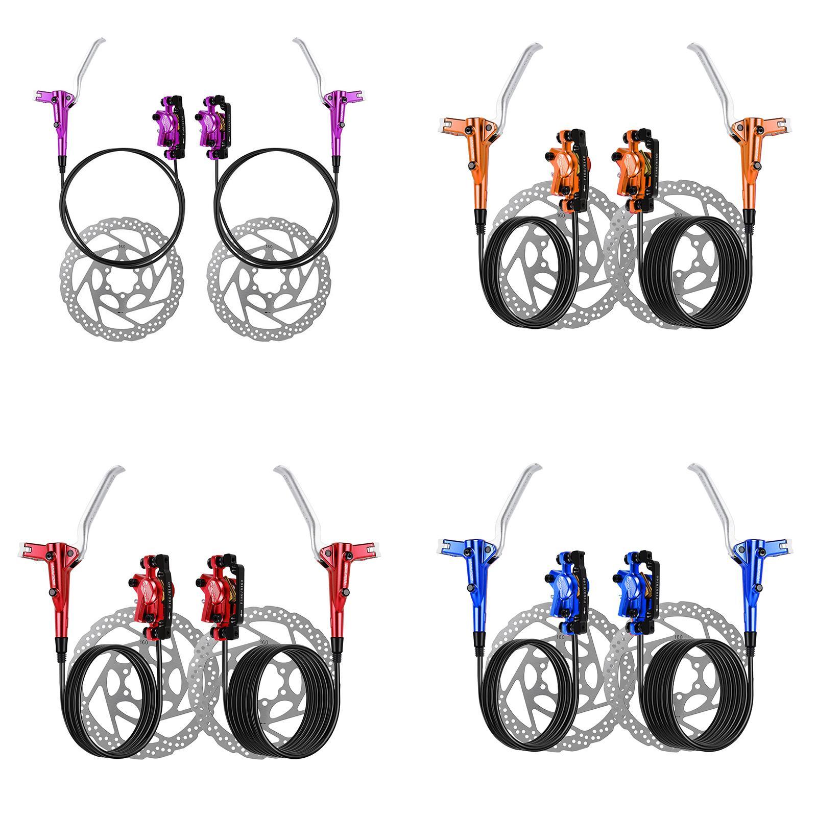 Mountain Bike Hydraulic Disc Brake Set Bicycles Double Piston Repair Replacement Maintenance Garage 160mm Disc Brake Rotor