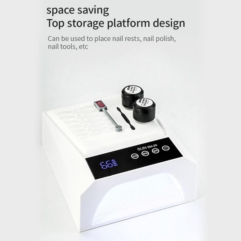 Highly Power Cordless UVs Nail Lamp With Rechargeable Battery And Tilted Hand Rest For Fast Gel Curing