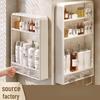 Punch-Free Wall-Mounted Bathroom Organizer Shelf
