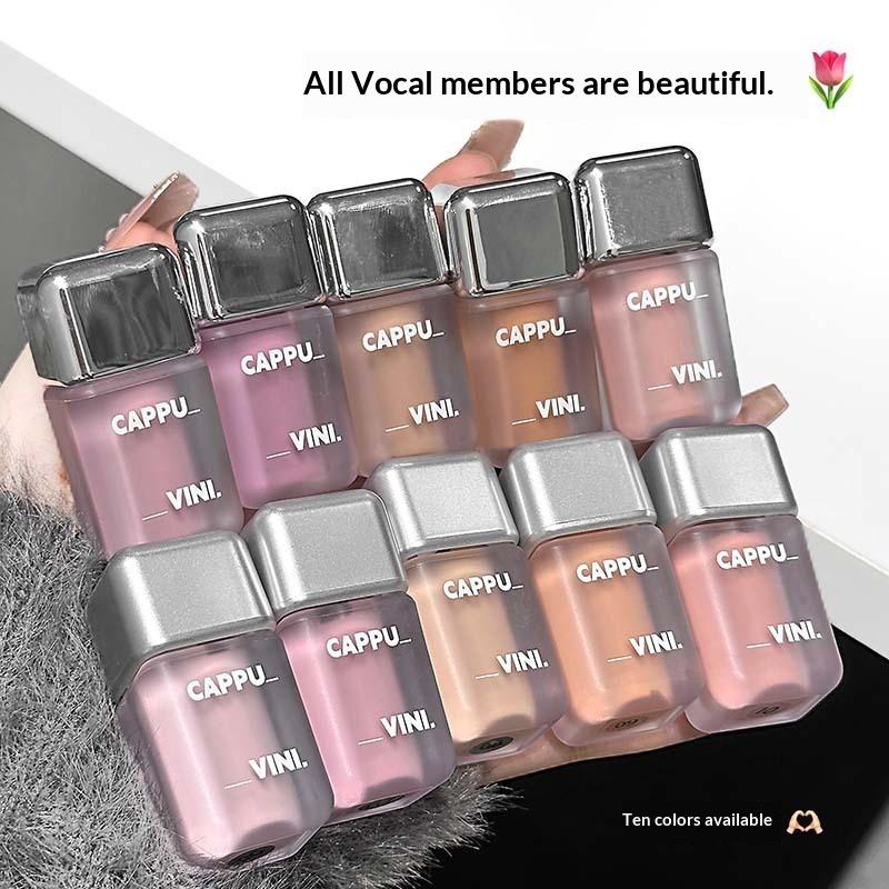 Cappuvini Matte Liquid Blush Velvet Blusher Orange Peach Face Pigment Lasting Beauty Natural Cheek Tint Cream Blush Makeup