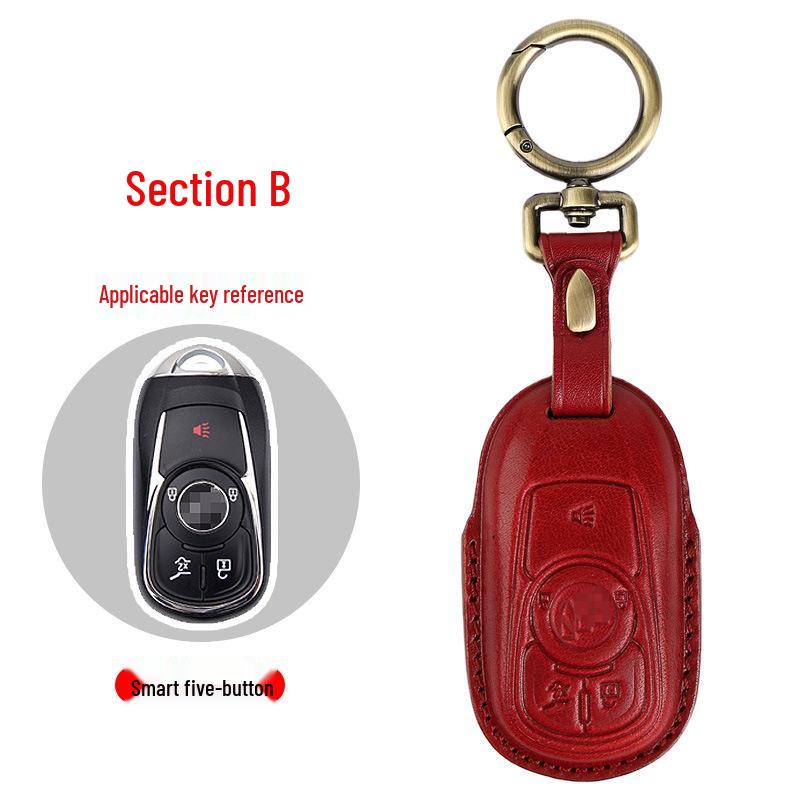 Genuine Leather Key Case for Buick: Envision, Excelle, GL8, Verano, Regal, LaCrosse