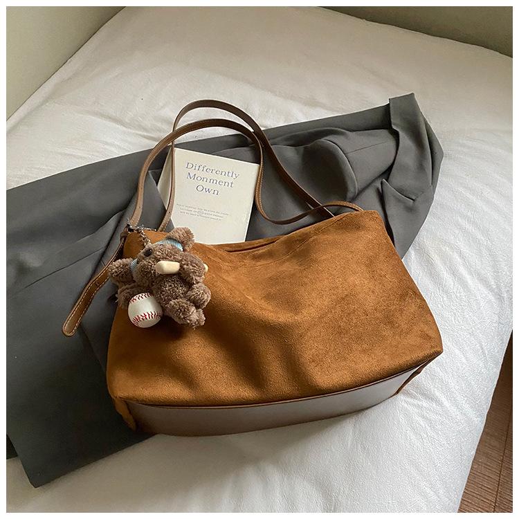 Korean Relaxation Retro Tote Bag Women's New Large-capacity Shoulder Bag Casual Fashion Commuter Bag