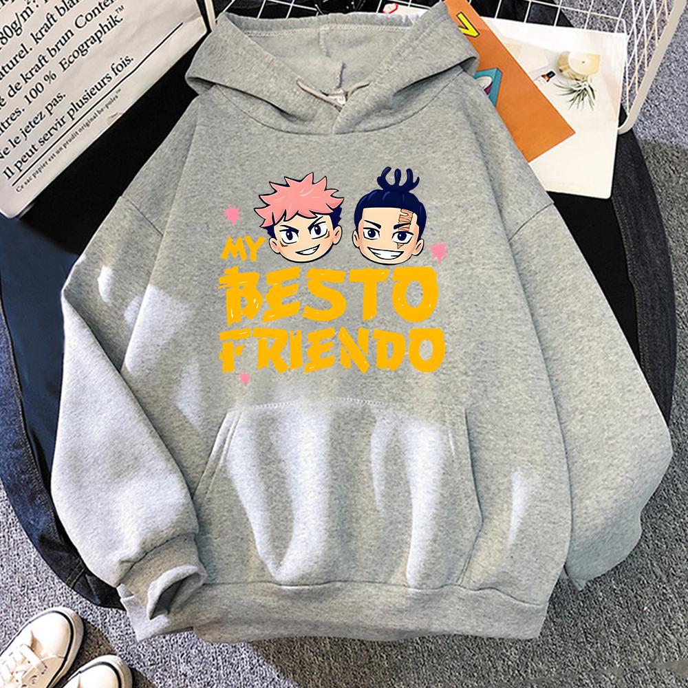 2025 Japan Anime Jujutsu Kaisen Graphic Hoodies Vintage Oversized Hooded Sweatshirt Long Sleeves Cotton Hoodie Men Women Clothes