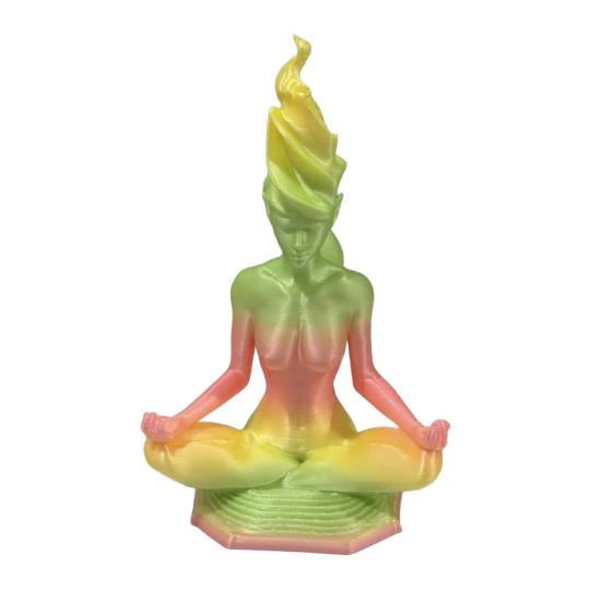 

Meditating Goddess Statue 3D Printed Sitting Nature Goddess Sculpture Spiritual Figurine for Home Room Garden Decor
