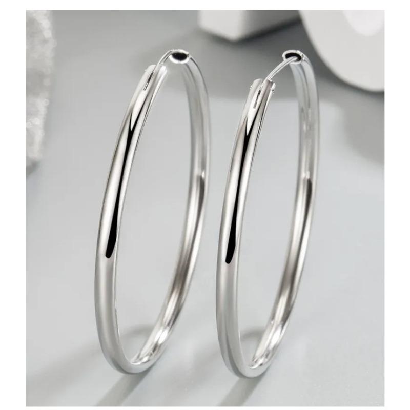 Women S Fashion Minimalist Hollow Smooth Large Hoop Earrings