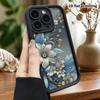 Phone Case: 2D Flat Design Suitable for iPhone 18 17 16 15 14 13 Pro Tiered Protective Case, Blue-gold Diamond, Christmas and Halloween Gift