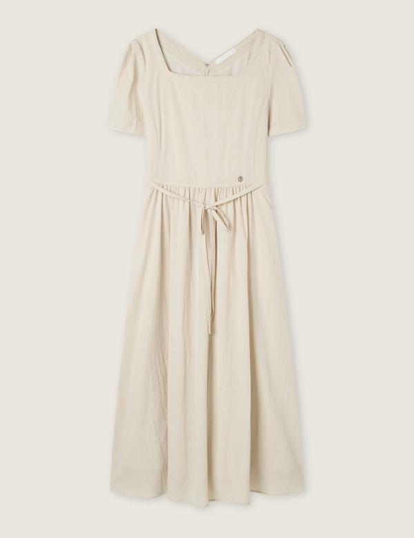 ROEM Square Neck Short Sleeve Dress Rmowg26Rt1