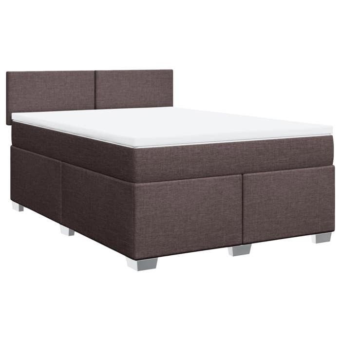Maison Exclusive - Sommier à lattes de lit avec matelas Marron foncé 160x200 cm