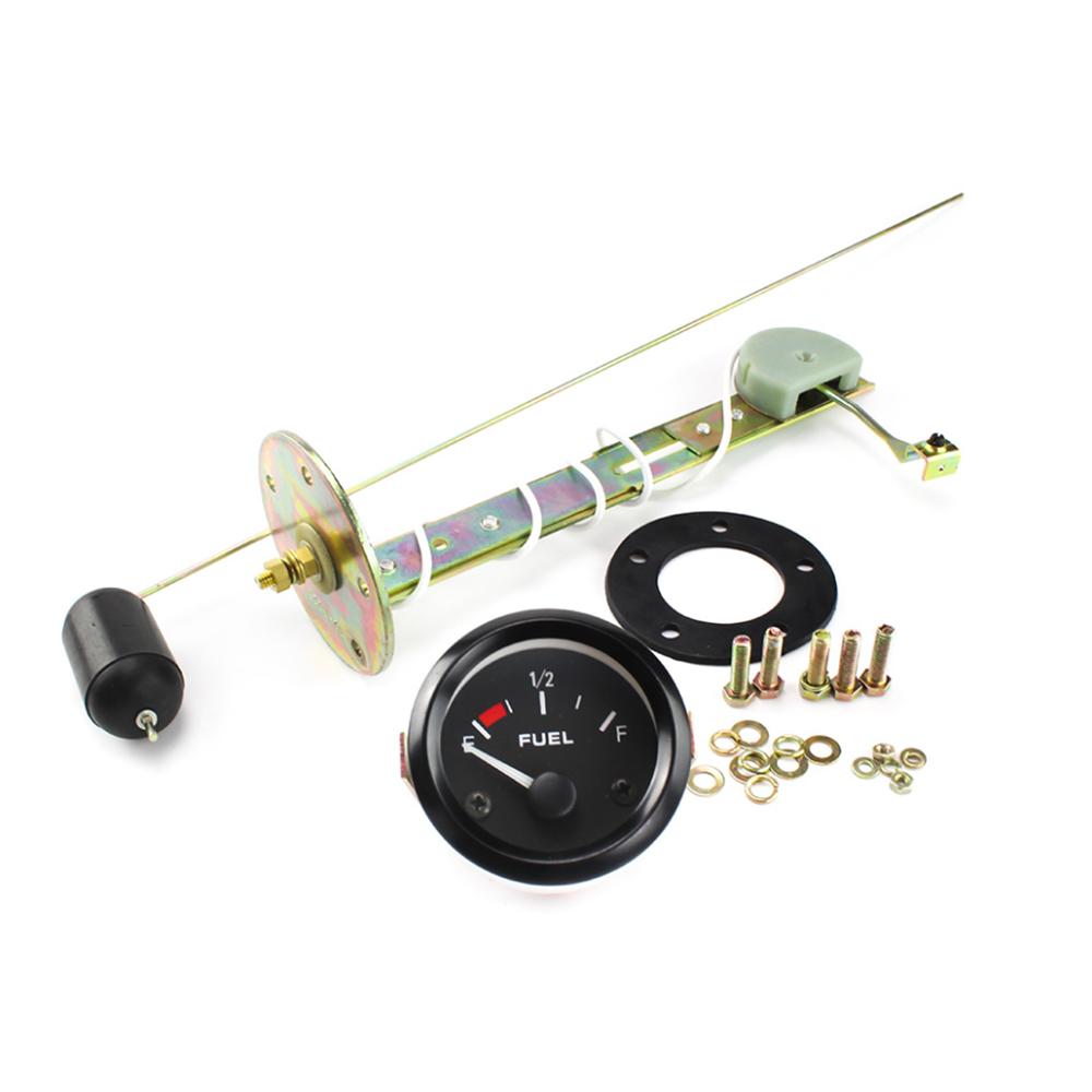 2 52mm 12V Car Refits Fuel Gauge Measuring The Automobile Vehicle Oil Level Oil Quantity Fuel Meter White Shell With Oil Float Fuel Meter