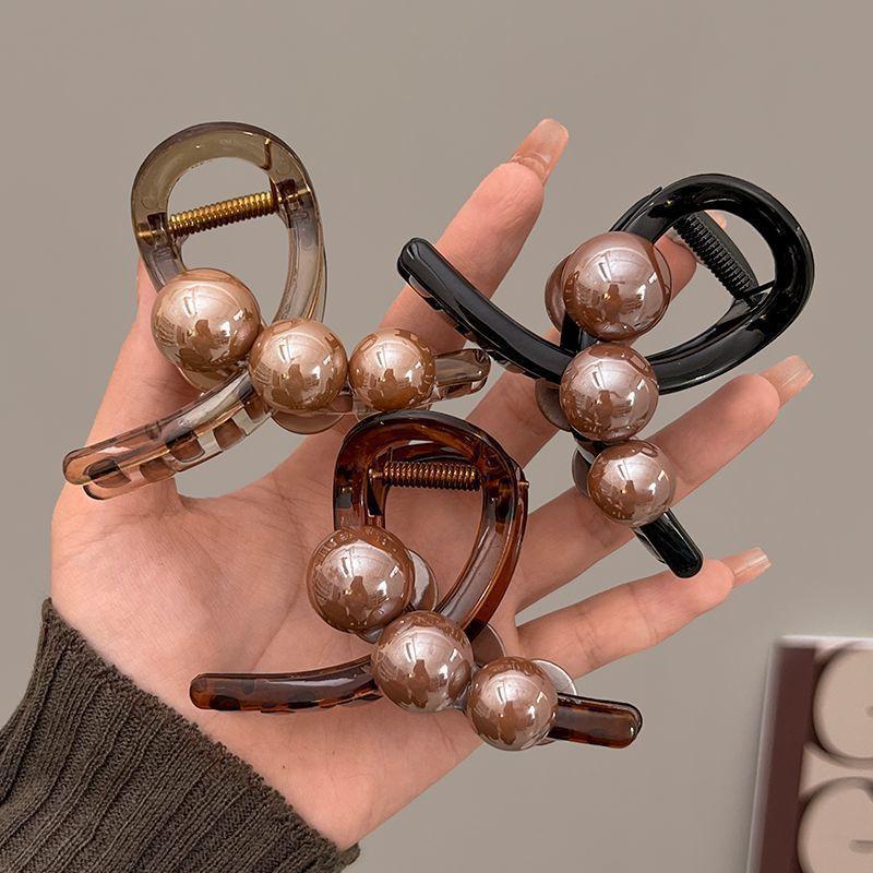 Elegant Pearls Cross Hair Claw for Women Girls Sweet Hair Ornament Claw Clip Hair Clip Hairpin Fashion Party Hair Accessories