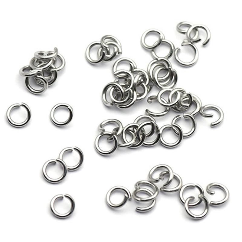 

100pcs Stainless Steel Jump Rings Split Rings Necklace Bracelet Connectors Component Open Rings for DIY Jewelry Making Handmade 0.6x3mm