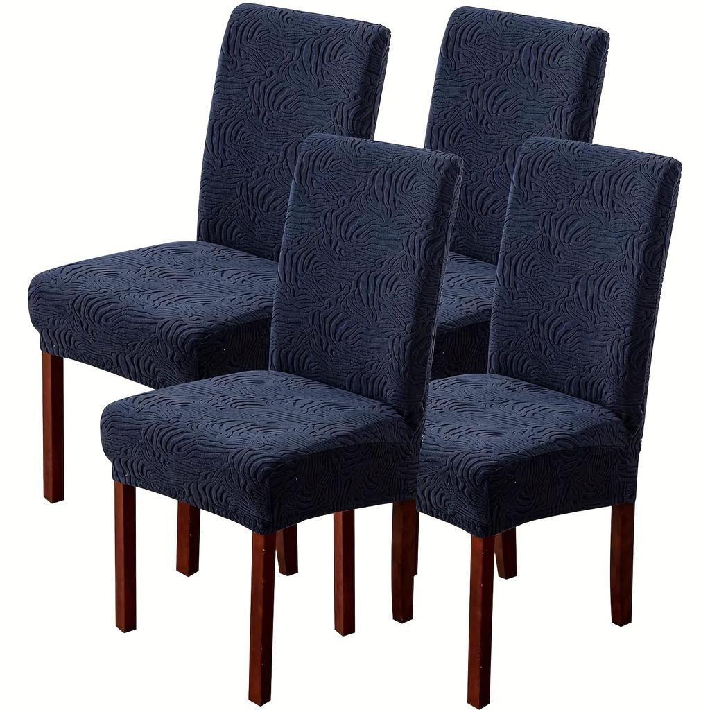 Waterproof Chair Covers for Dining Room, Stretch Jacquard Dining Chair Slipcovers Removable Washable Chair Protector for Kitchen, Hotel, Restaurant