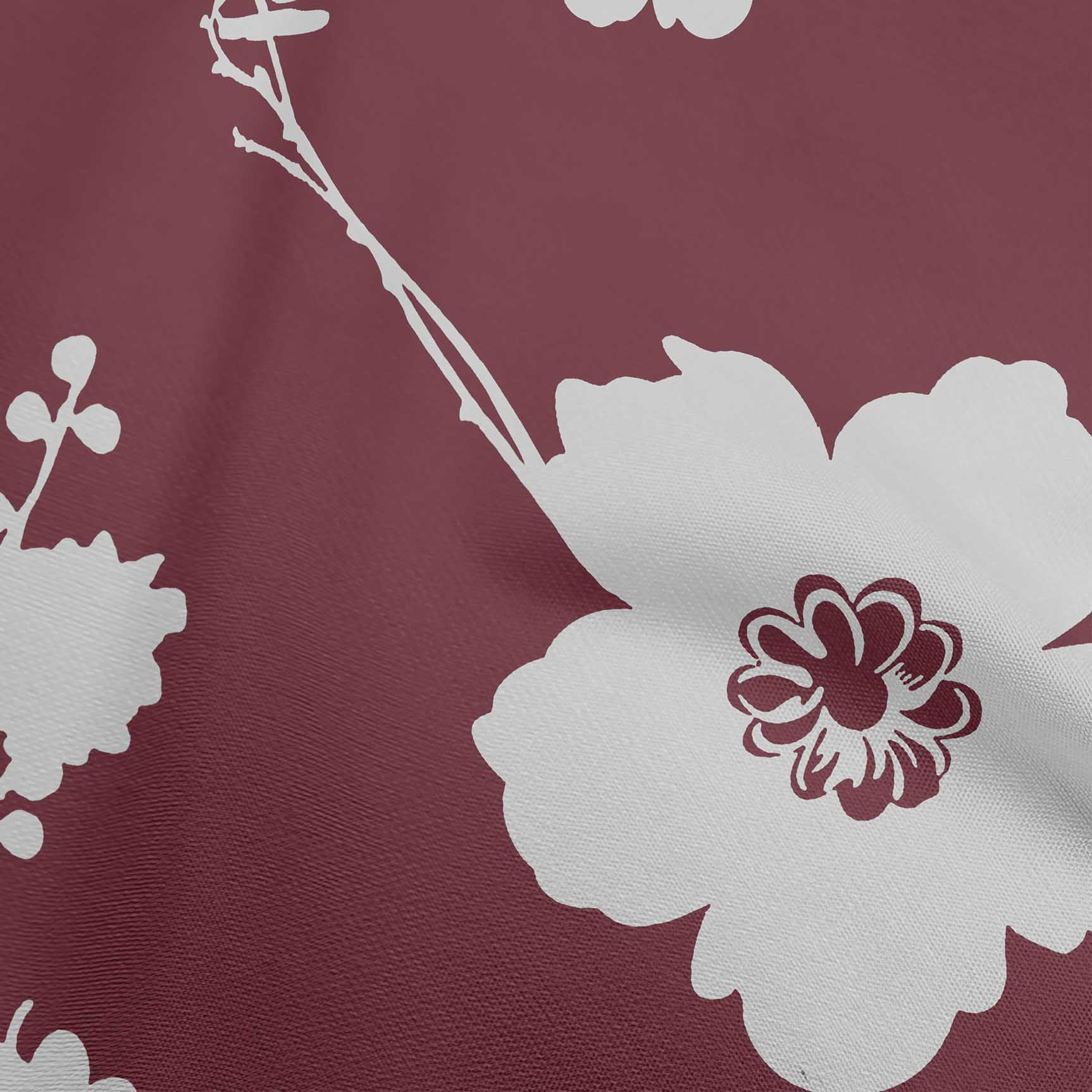 

oneOone Cotton Flex Grey Тканина з квітковим силуетом соняшника Швейний матеріал Тканина з принтом у дворі 40 дюймів 42 Inch Wide - Viscose Chiffon темно-пурпурового кольору