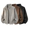 Leather jacket men's stand-up collar leather jacket men's trendy brand casual waterproof and windproof versatile leather jacket men