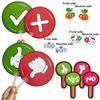 8pcs Expression KT Board Yes/No Stop/Go Hold Up The Sign Durable Red Green Judges' Cards Photography Prop