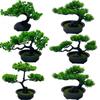 Zielone Sztuczne Drzewko Bonsai Sosna Pozdrowień Sztuczna Roślina w Doniczce Sztuczna Roślina Zielona Dekoracja Domu