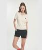 CLEVER FIELD Clover Embroidered Essential Pique Women'S T-Shirt_Cream