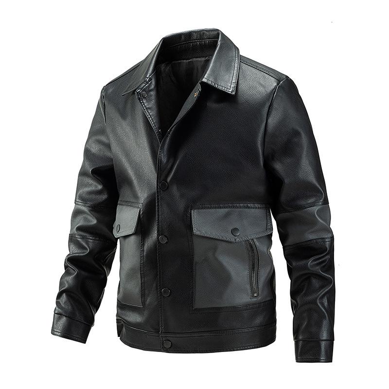 Spring and Autumn New Men's Leather Clothing Fashion Casual Youth and Men's Trendy Jacket Men