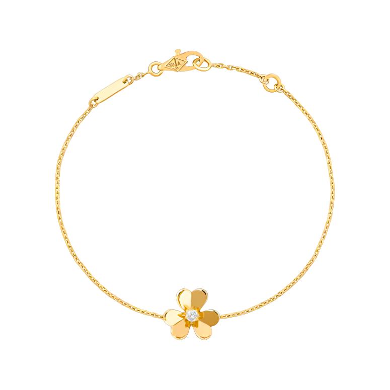 

Van Cleef & Arpels Колекція Frivole Міні-квітка Браслет з 18-каратного золота з діамантами Унісекс-браслет VCARPJMM00 Box+Shopping Bag,Warranty (2025)