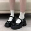 Platform Mary Jane Single Shoes Women's 2025 New Student Versatile Fashion Thick Heel Japanese College Style High Heel Small Leather Shoes