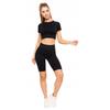 Women's Shorts Moraj Polyamide Push-Up High Waist Black Fitness Shorts