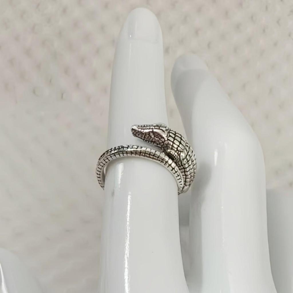 Verstellbarer Retro Krokodil Offener Ring - Unisex Trendiger Modeschmuck