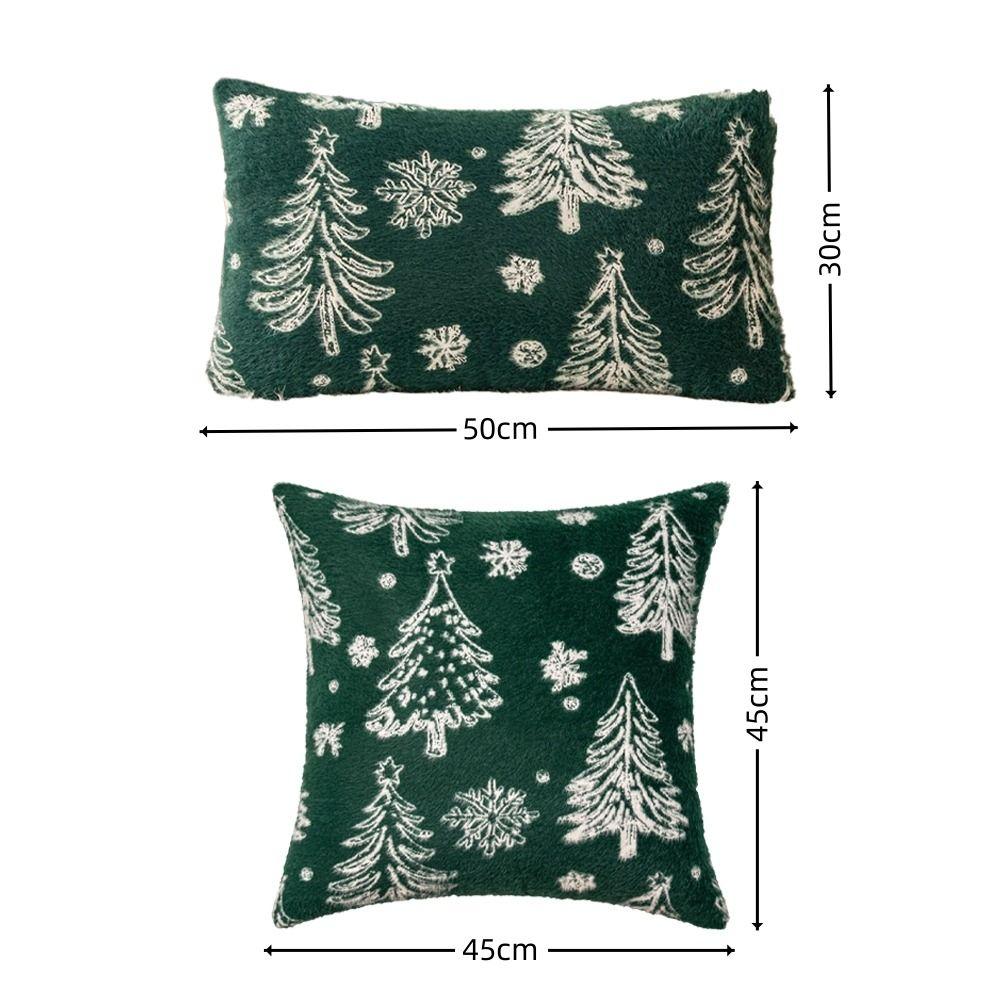 Delicate Christmas Pillowcase Soft Knitted Square Cover Xmas Tree Pattern Home Decor Case for Couch