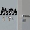 Metal Key Holder Wall Mounted Bear Design with 6 Hooks for Entryway Storage Home Decor Gift