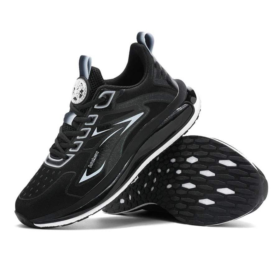 

Men s and women s casual sports shoes spring and summer flat non-slip breathable loafers flying mesh running fitness men s shoes 45 чорний