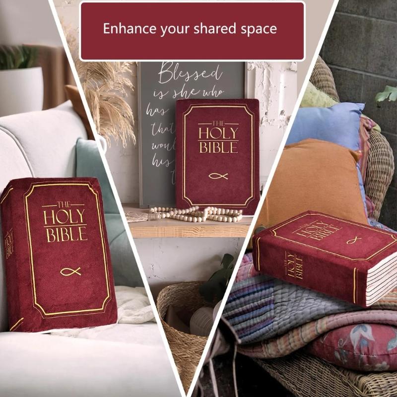 Cute Bible Plushes Pillow Soft Religious Keepsakes Portability Comfortable Cushions For Travel Home Church Decorations