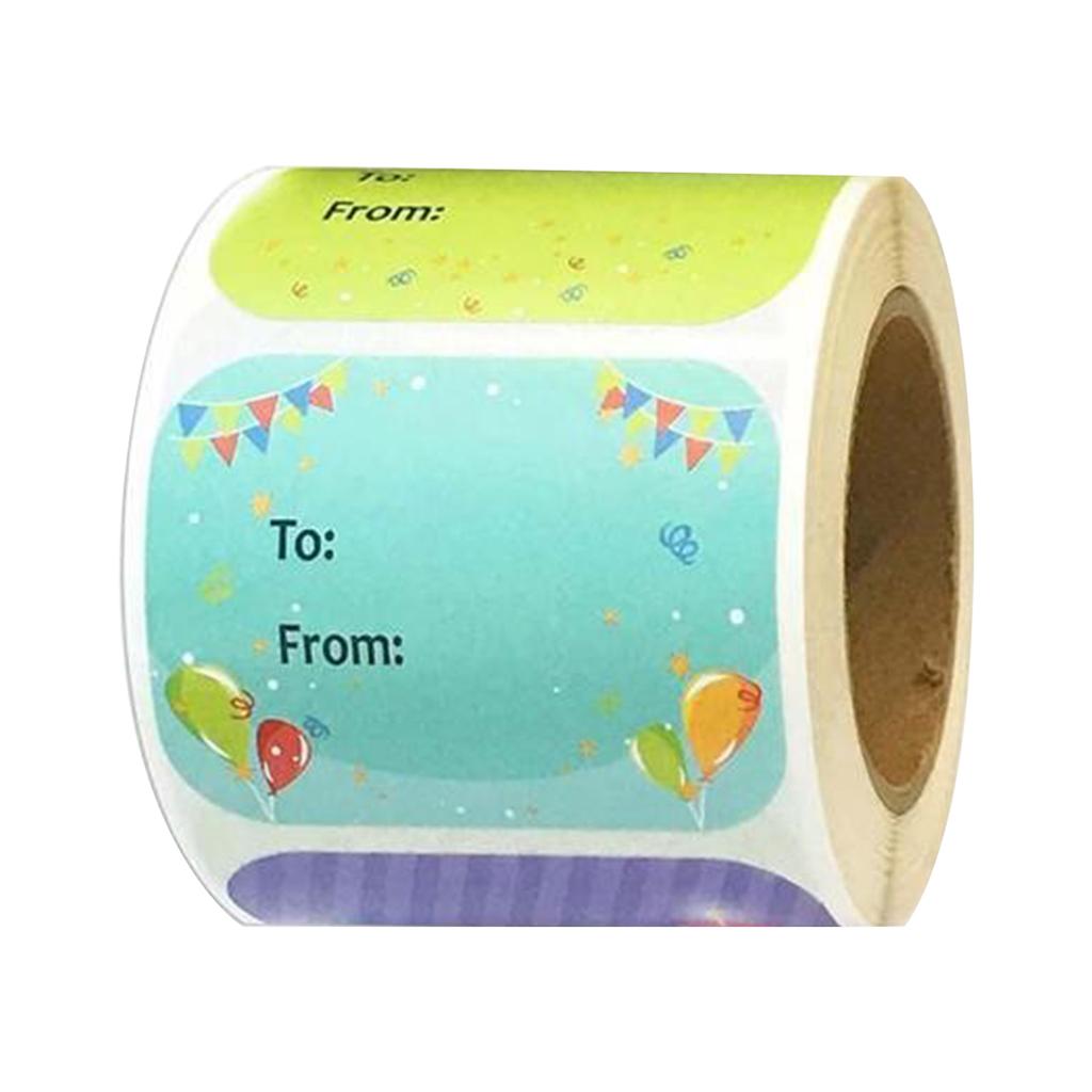 200pcs  Gift Tags - Happy Birthday Self-Adhesive Sticker Labels - For Women Men Kids -  Decorations -