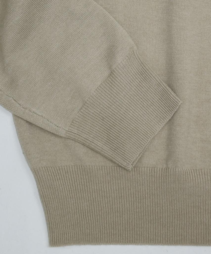 ZPLISH Plain V-Neck Knit Oatmeal