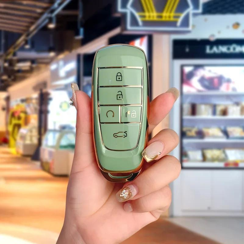 TPU Car Key Cover Smart Remote Control Fobs Case Protector Bag Keychain Holder Auto Accessories For GAC Trumpchi Aion S Y V iA5