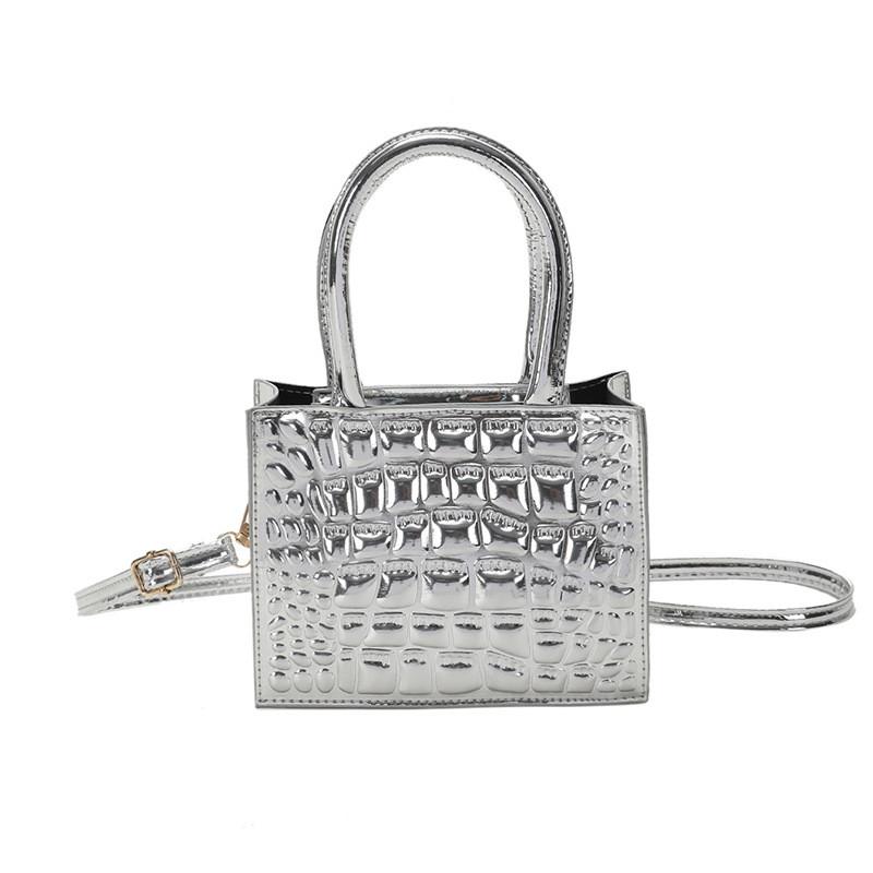 Trendy Retro Pu Handbag Small Square Bag For Fall Fashion With Unique Stitching