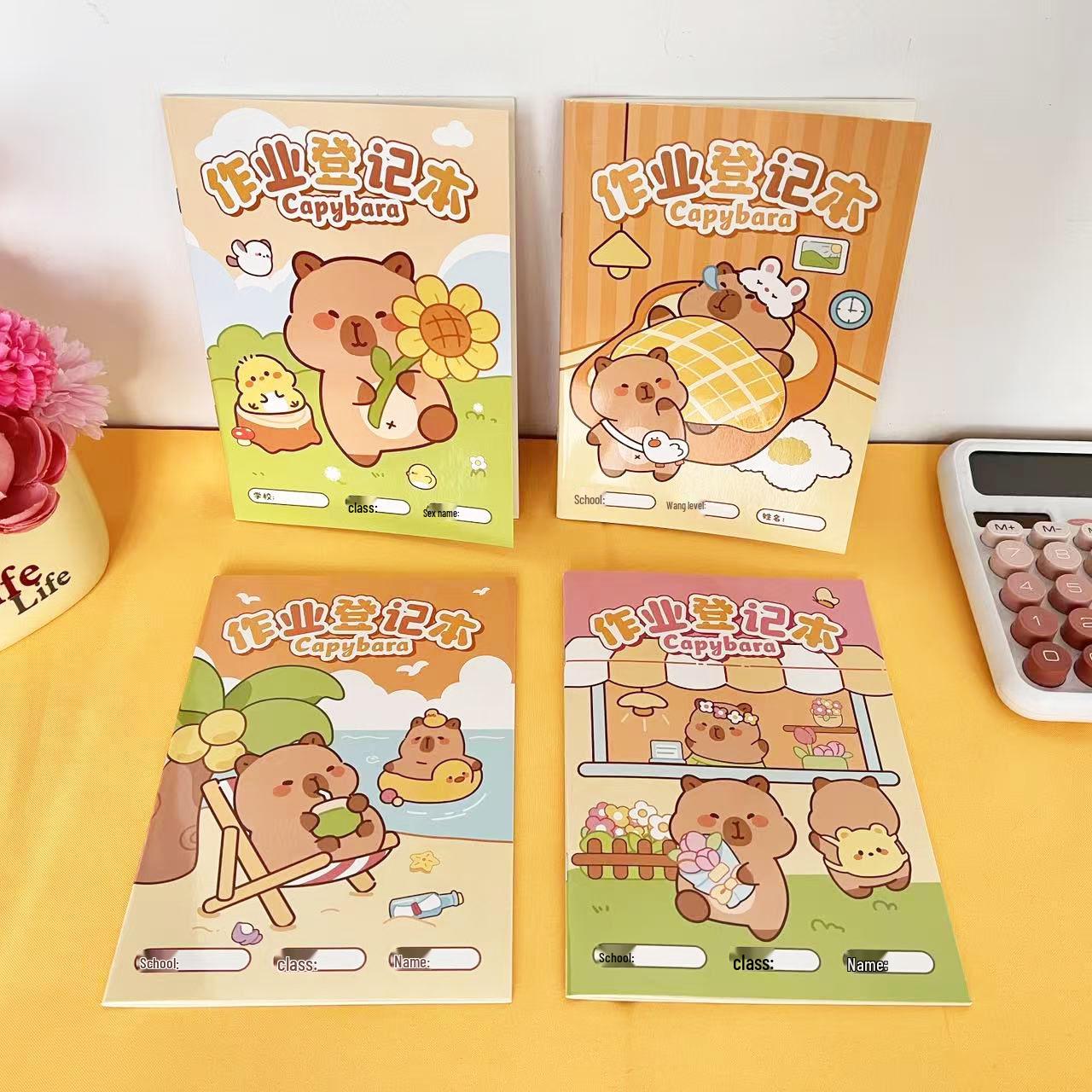 Capybara Cute Student Notebook for Classroom: Math, English & More