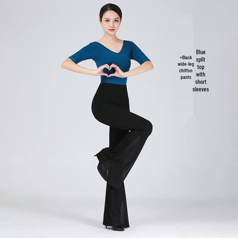 Women's Slim-fit Elegant Dance Practice Suit - Fashion Show and Etiquette Training Set
