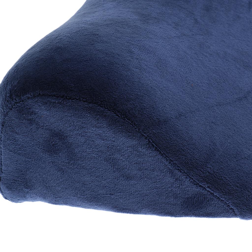 Memory Foam Cervical Neck Wedge Orthopedic Cushion Navy Blue