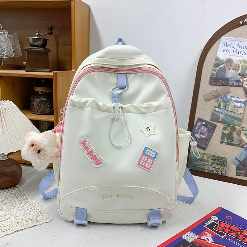 Summer new backpack female fresh and cute college style large capacity backpack junior high school college student class bag